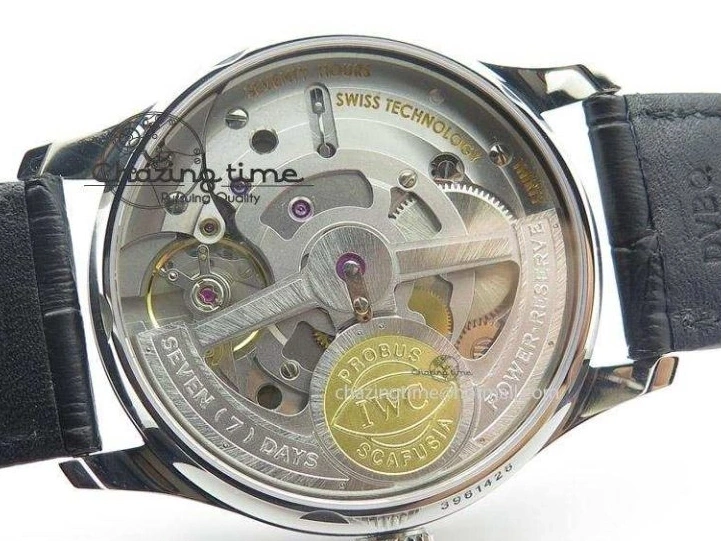 MIROTIME 0405 Bold Portuguese Real PR IW500704 ZF 1:1 Best Edition On Black Leather Strap A 7374